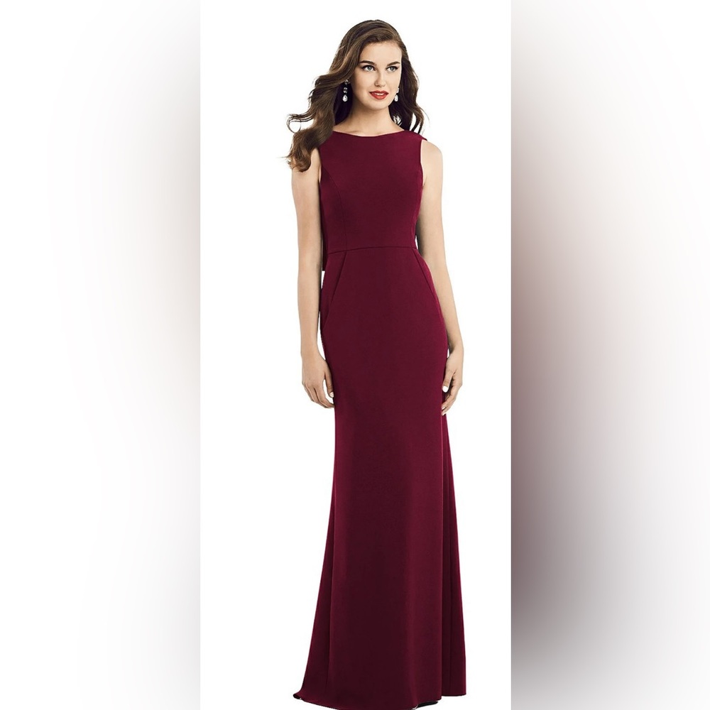 Draped Backless Crepe Dress With Pockets